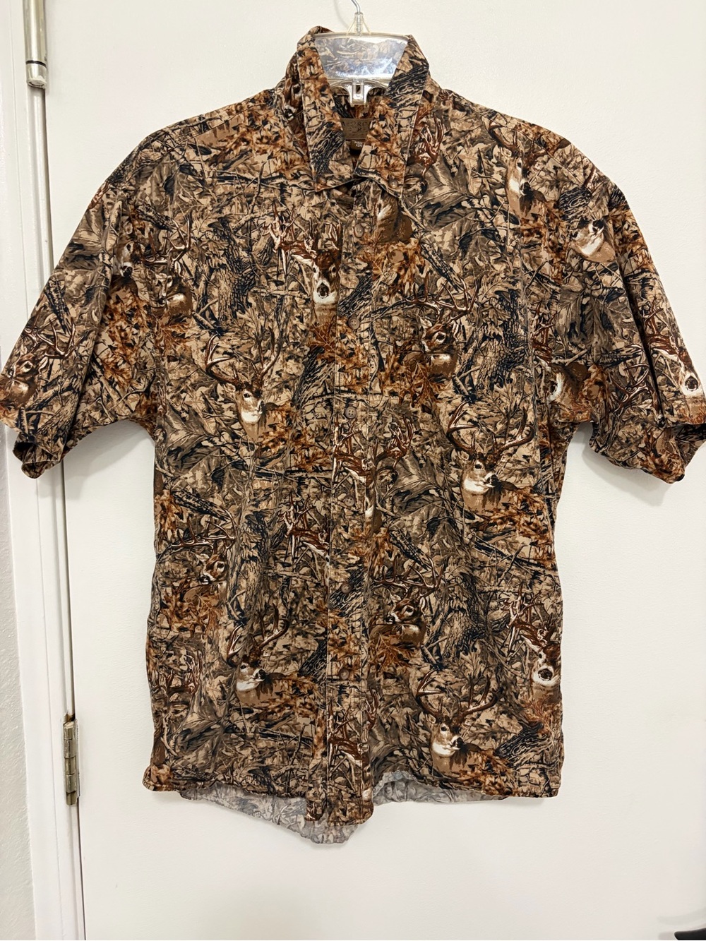 Morgan Creek outfitters Men's  Camo Button-Up Shirt Jacket - Brown Camo